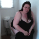 A fat, dark-haired girl takes a wet-sounding shit that pours out of her ass as soon as she sits down on the toilet. This is more a cascade than individual plops. No product shown. About 3 minutes.